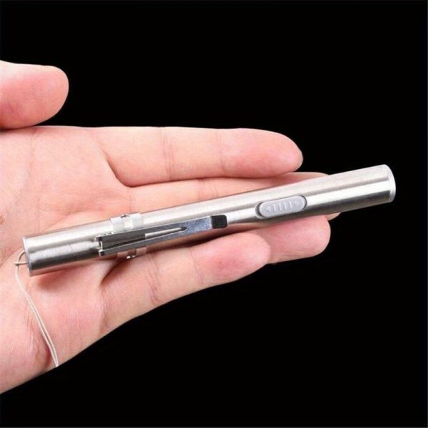 8000 Lumens Mini Penlight Lamp – USB Rechargeable Pocket LED Flashlight with Lanyard - Image 2