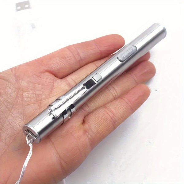 8000 Lumens Mini Penlight Lamp – USB Rechargeable Pocket LED Flashlight with Lanyard - Image 3