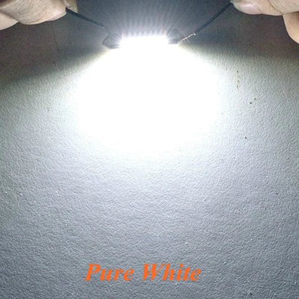 Super Bright LED Festoon Bulbs 31mm/36mm/39mm/41mm C5W C10W C3W - Canbus Car Dome Light - Auto Interior Reading Lamps, White 12V - Image 2