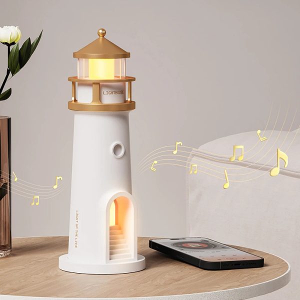 Moon Projection Lighthouse Night Light – Dimmable, Motion Sensor, Bluetooth Music, Timing Ambient Lamp for Christmas & Birthday Gift - Image 2