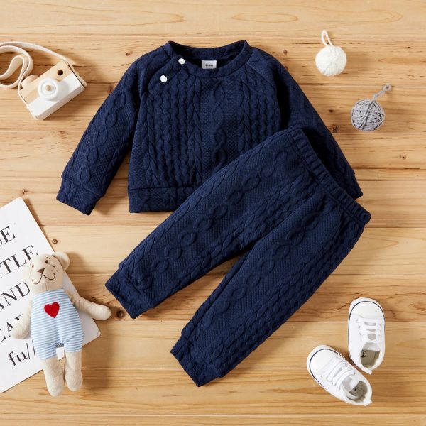 7 Colors Newborn Baby Clothes Set - Solid Long Sleeve Top & Pants, 2PCS Leisure Sport Outfit for Autumn & Winter - Image 5