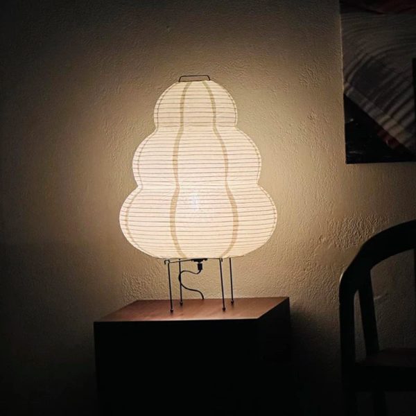 Japanese Style LED Rice Paper Desk Lamp – Tricolor Dimming Home Art Decoration for Living Room, Hotel, Bedroom & Bedside Night Light - Image 2