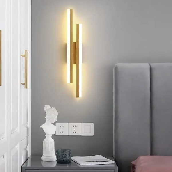 LED Wall Sconce - Modern Copper Pipe Lamp with Acrylic Shade, Indoor Lighting for Bedroom, Living Room, Corridor - Image 4