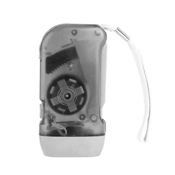 3 LED Hand Press Dynamo Crank Flashlight - Wind-Up Torch Light & Camping Lamp for Outdoor & Home Use