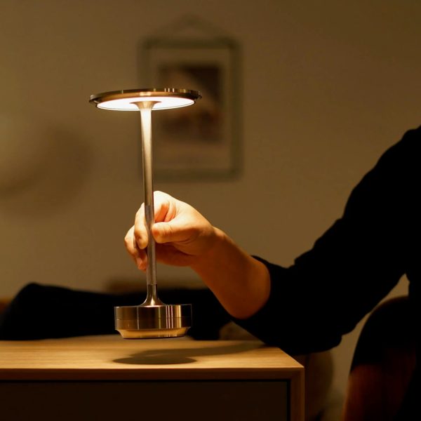 Wireless LED Touch Sensor Table Lamp - Rechargeable Desktop Night Light for Bedroom, Hotel, Bar & Restaurant Decor - Image 3