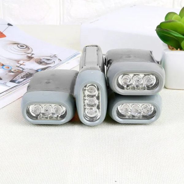 3 LED Hand Press Dynamo Crank Flashlight - Wind-Up Torch Light & Camping Lamp for Outdoor & Home Use - Image 3