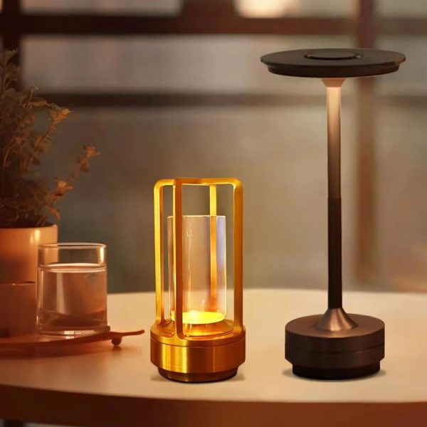 Wireless LED Touch Sensor Table Lamp - Rechargeable Desktop Night Light for Bedroom, Hotel, Bar & Restaurant Decor - Image 4
